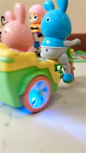 rabbit riding a spinning bike
