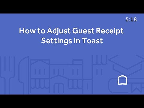How to Adjust Guest Receipt Settings in Toast