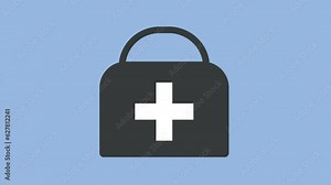 a bag with medicine. medicines. object. medical bag. briefcase. case. fridge. a case for organs. a case for medicines. vector illustration. with a colored background.