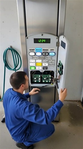 A simple maintenance repair brought this car wash control panel back to life 😲 #Shorts #Repair #Maintenance #FixIt #CarWash #satisfying | RenovationConcepts