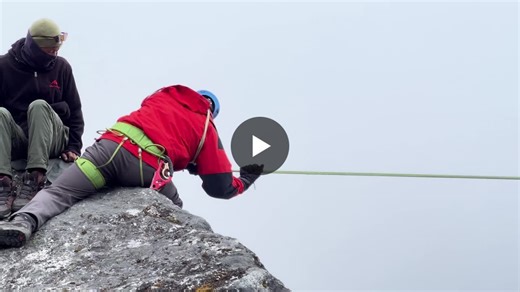 Tyrolean traverse drill at 15000 feet | Rohan R