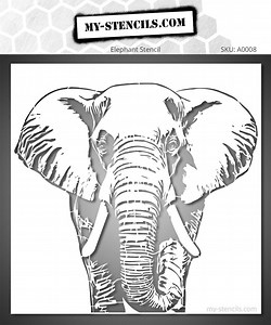 Elephant Stencil – Reusable Animal Stencil for Wall Art, Canvas & DIY Crafts – Tribal and Modern Template - Etsy