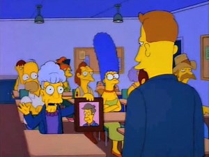 'Mrs. Skinner, why are you here?' The county is threatening to take my Seymour away. Oh, we had another fight over the inflatable bath pillow. I kept screeching and screeching at him!! 'All right, very good. Who knows how the Skinners could have resolved this problem?' - Without resorting to violence? - Or childish name-calling? (S7 E3 - 'Home Sweet Homediddly-Dum-Doodily') | The Simpsons & Futurama Best Moments