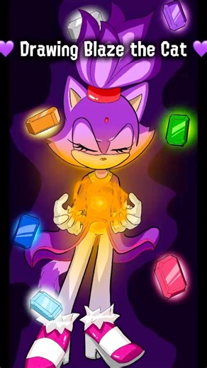 💜Drawing Blaze the Cat 💜 (speedpaint) #sonicthehedgehog #sonicart #art #digitalart
