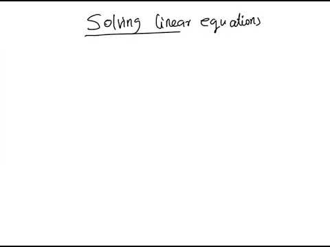 Solving one step linear equation