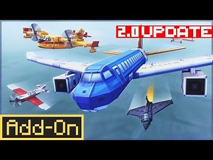 This Airplanes Add-On 2.0 is NEXT LEVEL in Minecraft (Factory + 21 Planes!)