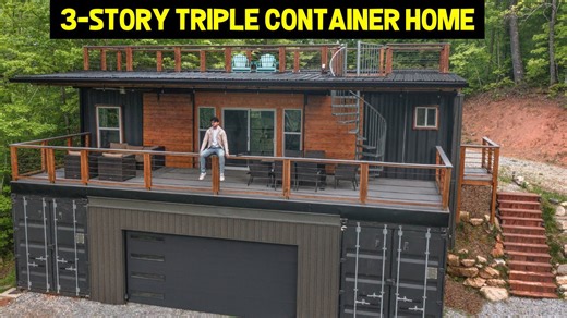 Inside a 3-Story Modern Container Home