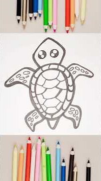🐢 cute 🐢 easy 🐢 turtle 🐢 cartoon 🐢 drawing 🐢.#shorts