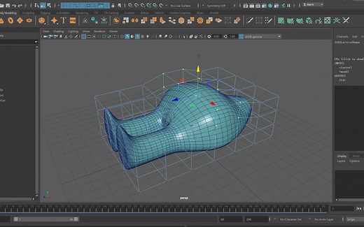 Maya教学：如何使用晶格变形器(Lattice Deformer)？
