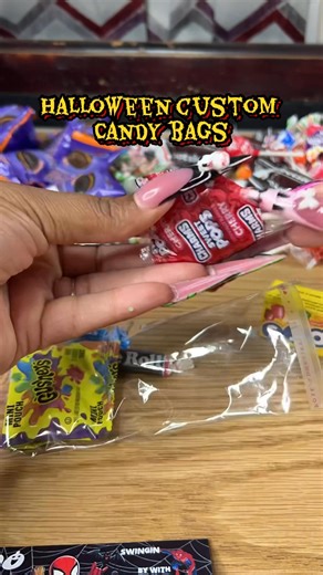 Custom Halloween candy bags #halloween2025 #custompartyfavors #halloweencandybags #candybags #partyfavors | Candyy Caine