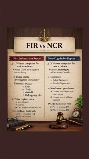 🚔 FIR ante enti? NCR ante enti?