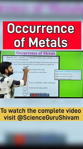 Occurance of Metals #scienceexperiment #education #sciencegurushivam #scienceknowledge #science #scienceguru #physicsexperiment | Science Guru Shivam