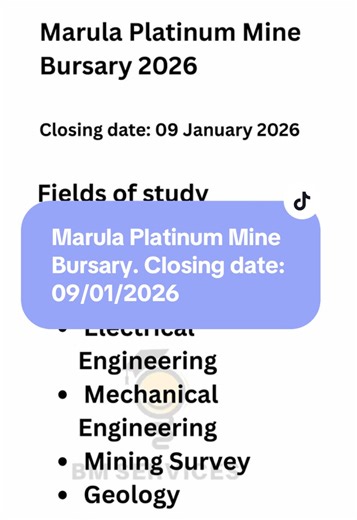 Marula Platinum Mine Bursary Application Details