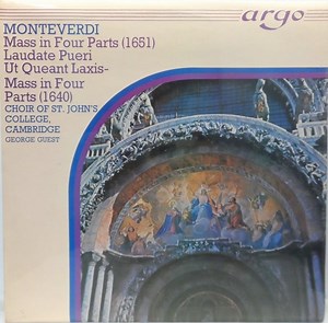 Monteverdi, Choir Of St. John's College Cambridge, George Guest - Monteverdi