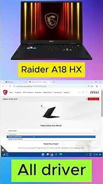 MSI Raider A18 HX – Complete Driver Installation Guide