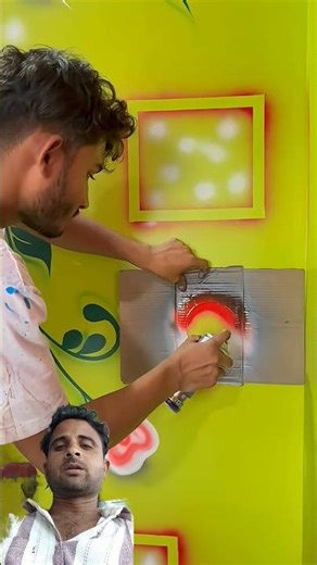 3d bubble wall design painting bedroom 🏡#wallpaiting #wallart #song#viralvideo #art