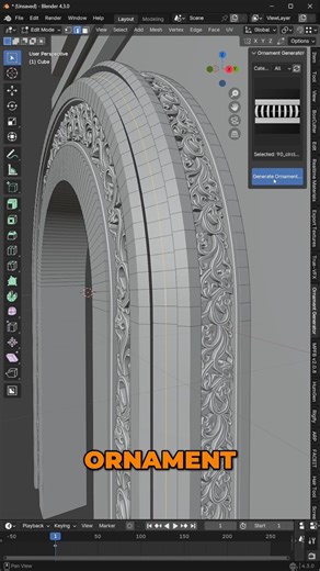 Create stunning ornaments in just seconds with Blender! Perfect for 3D artists, designers, and anyone who wants to speed up their workflow fast! If you want to Get Ornament Generator the link is available in my BIO! #blender3d #blendercommunity #blenderaddon #blendertips #ornamentgenerator #blenderrender #blendercycles #b3d #blendereevee | PeakDreams Studio