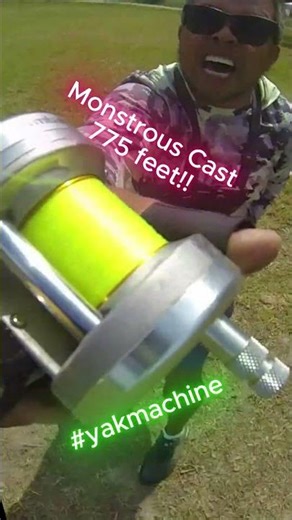 Monstrous CAST by Yak Machine 775 feet!! #shorts #longcasting #surfcasting #surffishing #fyp