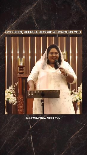 God sees you, God keeps a record of you, God Honours You ✨ Psalm 56:8. Love 🧡 | Rachel Anitha