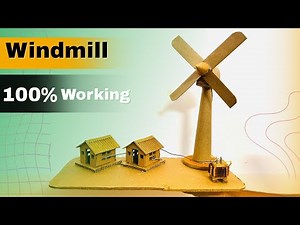 DIY Cardboard Windmill Working Model | Wind Energy Science Project | पवनचक्की का working मॉडल