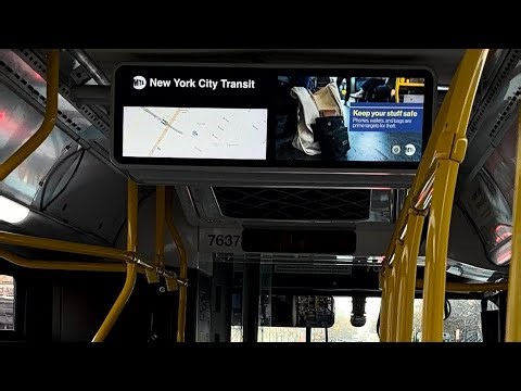 ⁴ᴷ⁶⁰ᶠᵖˢ MTA NYCT: 2018 NFI XD40 #7637 on the T475 (F/G) to Carroll St Ride (5 Av/8 St to Carroll St)