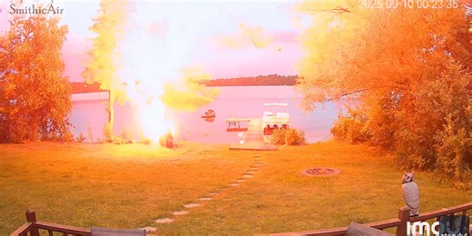 Watch: Lightning strikes tree on Wisconsin lake with massive explosion