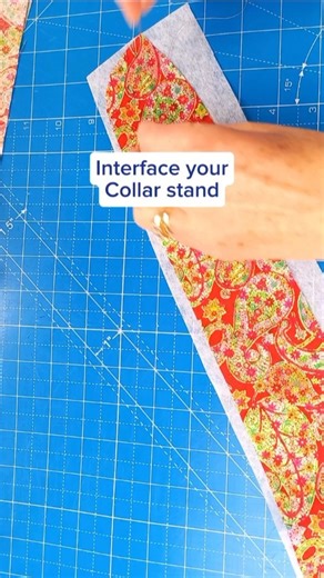 How to Interface a Collar Stand (Quick Sewing Tip)