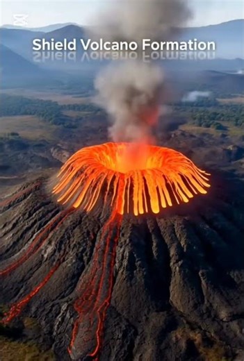 how shield volcano is formed? #science #facts #geology #volcano
