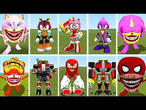 TEAM PINK vs TEAM RED: Amy Rose & Espio vs Knuckles & Omega Battle (Garry's Mod)