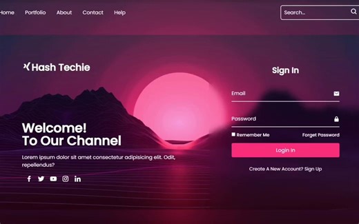 使用HTML、CSS和JavaScript的动画登录和注册表单