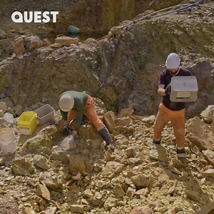 358K views · 3.6K reactions | Hugh and Jaron use explosives to blast through 20 TONNES of rock and reveal $60,000 of STUNNING crystals #OutbackCrystalHunters | Quest | Facebook