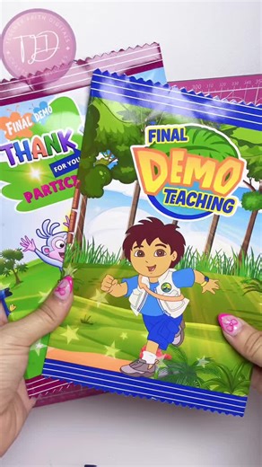 super cute dora & diego chipbags—perfect for demo prizes! available templates, message to avail! #fyp #teachersoftiktok #chipbags #demo #dora