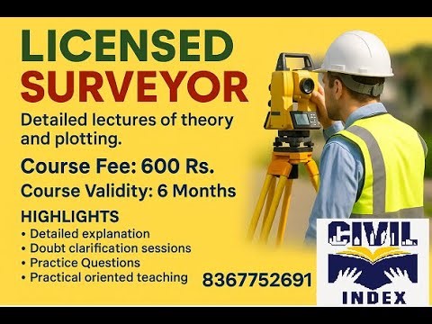 Licensed Surveyor Course | Civil index | TGPSC | APPSC