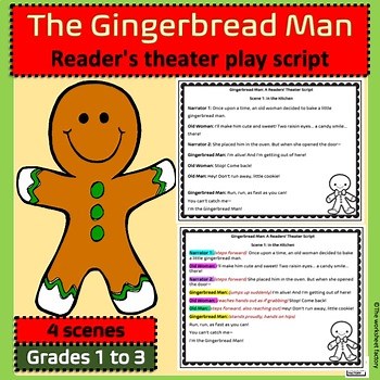 Gingerbread Man – Reader’s Theater Script | 2 Script Versions | Fairy Tale Drama