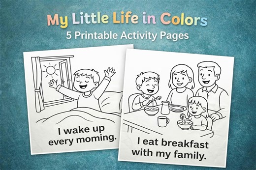 Printable Coloring Pages for Kids – Daily Routines Activity – Calm Learning – Instant Download - Etsy