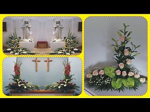 Alter Decoration Church with Flowers | Elegant Church Altar Flower Arrangements