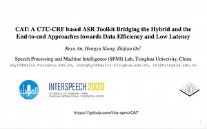 CAT: A CTC-CRF based ASR Toolkit on Interspeech2020