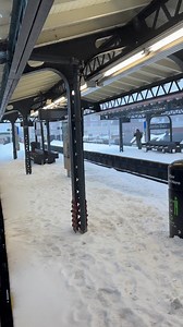 Day of storm.. junction blvd 7 train 🚂 #snowstorm #snow #newyorkcity #nycsubway | JF Transit