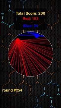 Who Will Win? Red or Blue? Round 254 #colorbattle #hypnotic #relaxing #pygame #python #satisfying