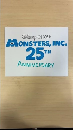 Monsters, Inc. 25th Anniversary Logo with Ohuhu Markers #monstersinc2001