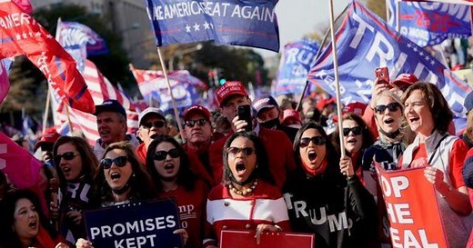 Trump supporters gather for "Million MAGA March"