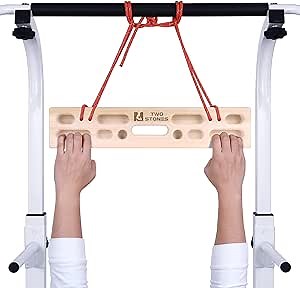 POWER GUIDANCE Wooden Hangboard Portable Rock Climbing Hangboard with Suspension Training Function, Enhance Finger Grip Strength, Indoor and Outdoor Use