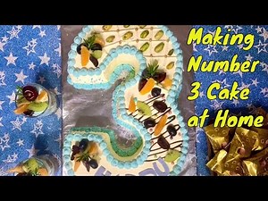 How to make Number 3 Birthday Cake| Cake Decorating Ideas BirthdayCake