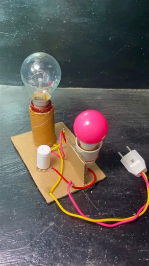 1 Science project item made of cardboard bulb starter #shorts