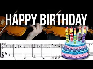 Happy Birthday | Violin Duet | Tutorial