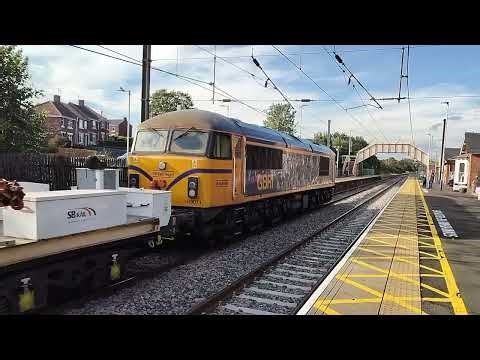 Class 69, 69011, GBRF passing through Chester le Street, Neville Hill to Heaton