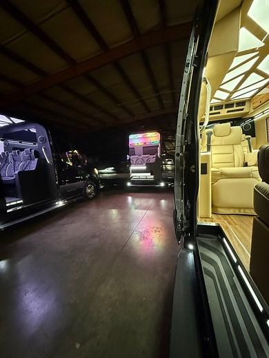 Executive Shuttle. Limo. Jet Sprinter. Whatever your weekend looks like — we build the ride that sets the tone. Which one are you stepping into? #LuxurySprinter #ExecutiveShuttle #JetStyleSprinter #SprinterLimo #LuxuryTravel #VIPTransportation #FleetUpgrade #TravelInStyle #SCGLimoland #CustomSprinter #WeekendPlans #RideInLuxury #BuiltNotBought #OneOfAKindBuilds | Limoland.com