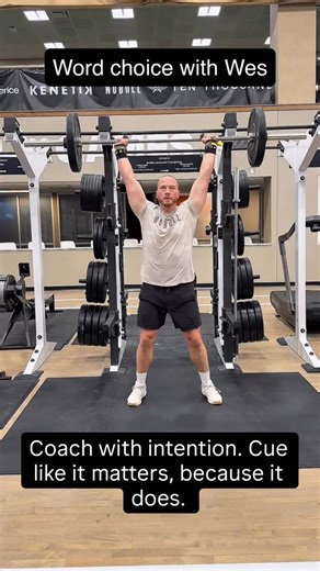 Wes Robertson on Instagram: "Fitness instructors: words like “this,” “here,” “up,” and vague directions aren’t helpful. Clear cues create better movement, safer reps, and more confident athletes. Coach with intention. Cue like it matters, because it does."