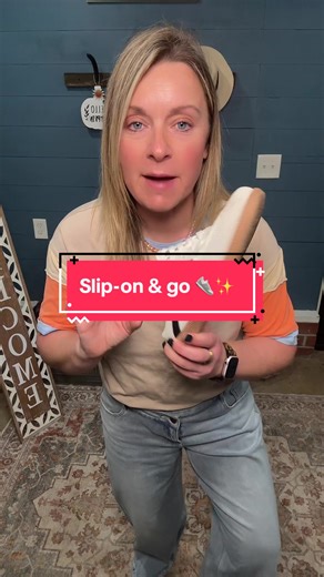 These slip-on sneakers are my kind of everyday shoe — easy, comfy, and stylish with that sporty stripe detail. Perfect for running errands, chasing kids, or just keeping it casual. No laces, no fuss! #sliponsneakers #everydaystyle #comfychic #ootdinspo #sneakertok