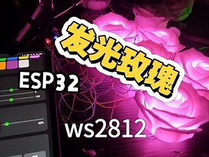 用ESP32 - C3和WS2818彩灯做发光玫瑰，基于局域网HTTP协议，Web端能单独或共同控制9颗灯珠，实现多样灯光效果~